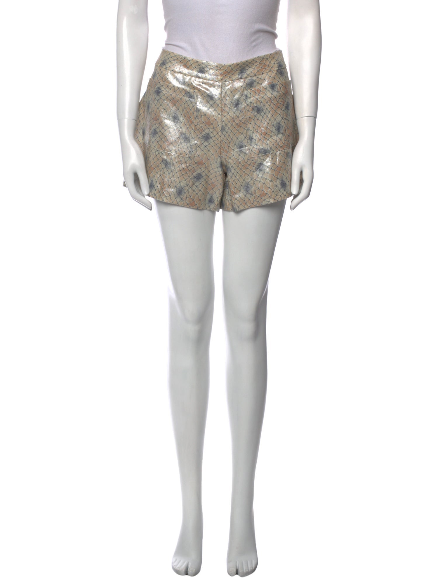 Suno Animal Print Mini Shorts