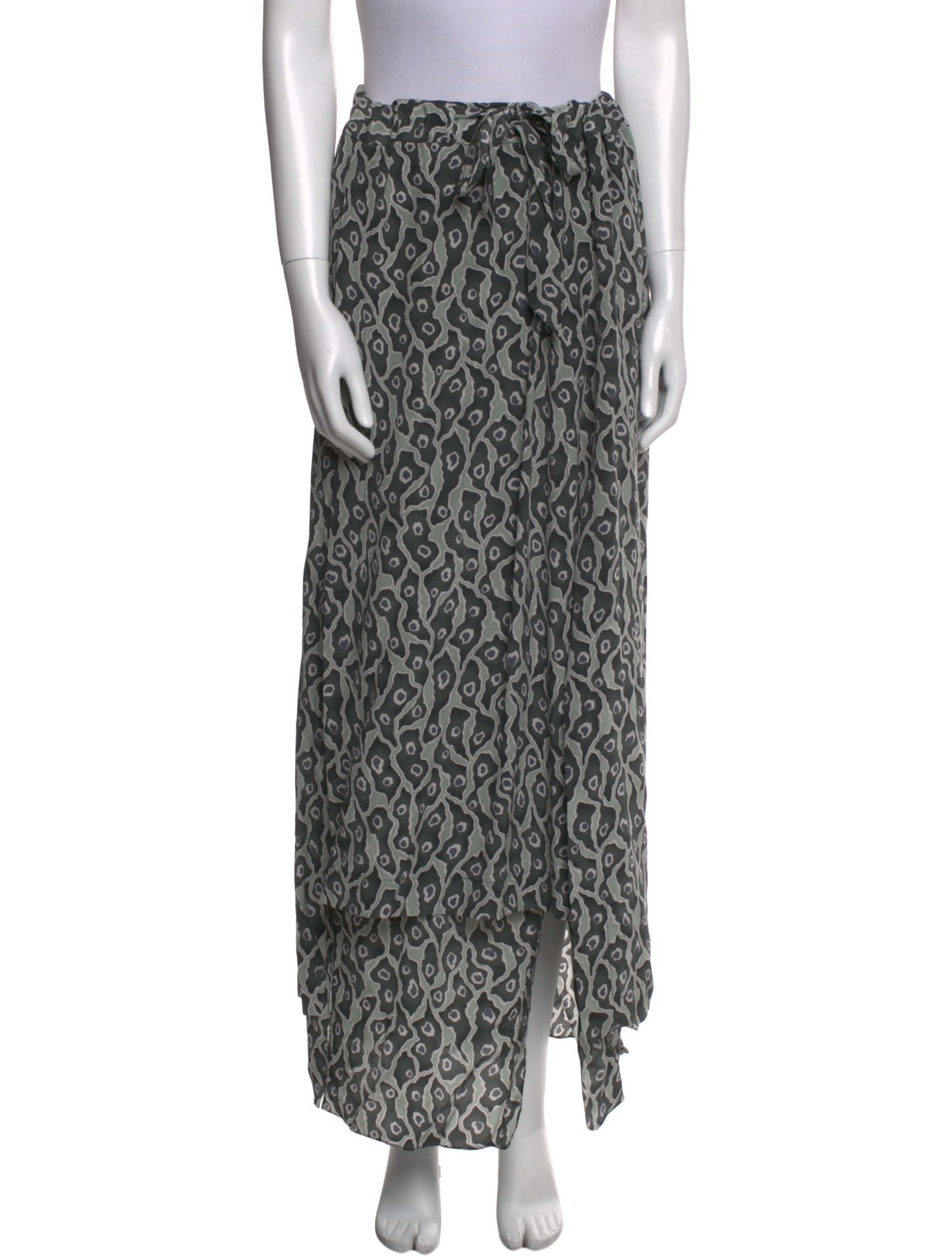 Suno Printed Long Skirt