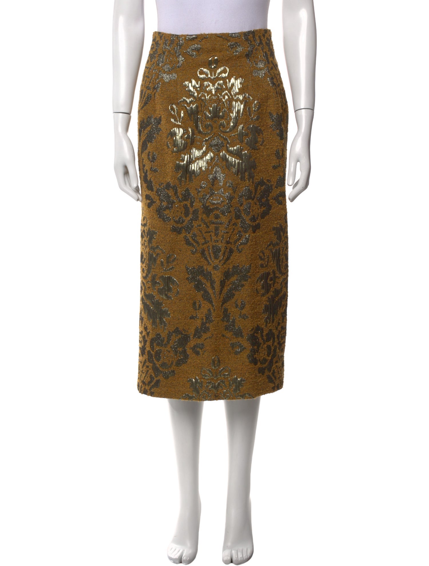 Suno Floral Print Midi Length Skirt