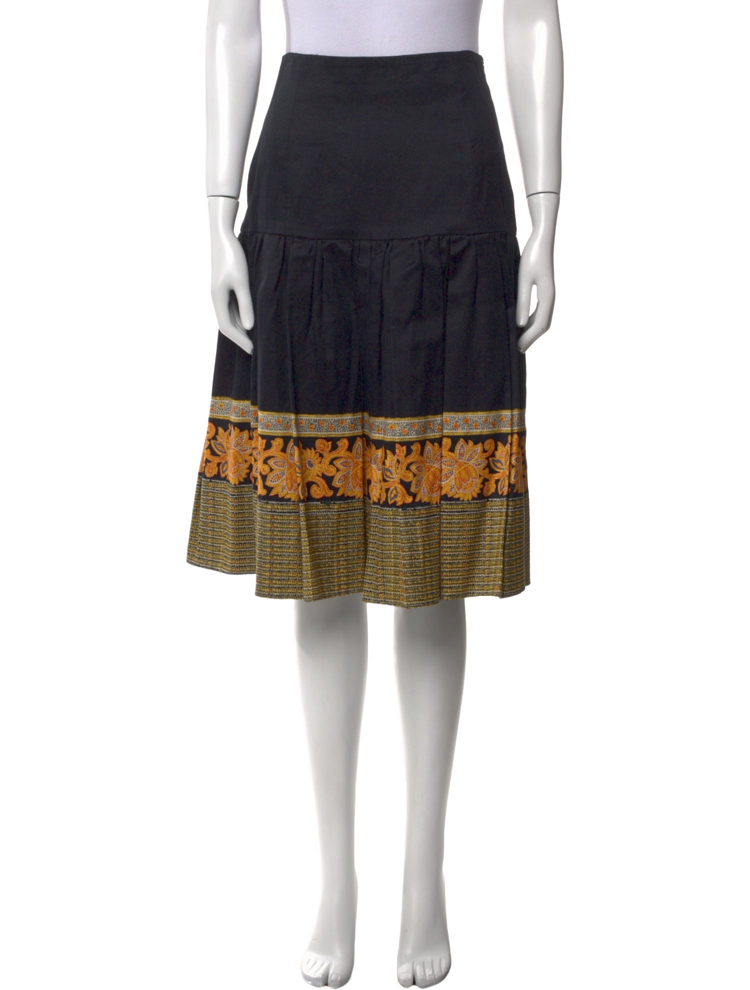 Suno Graphic Print Knee-Length Skirt