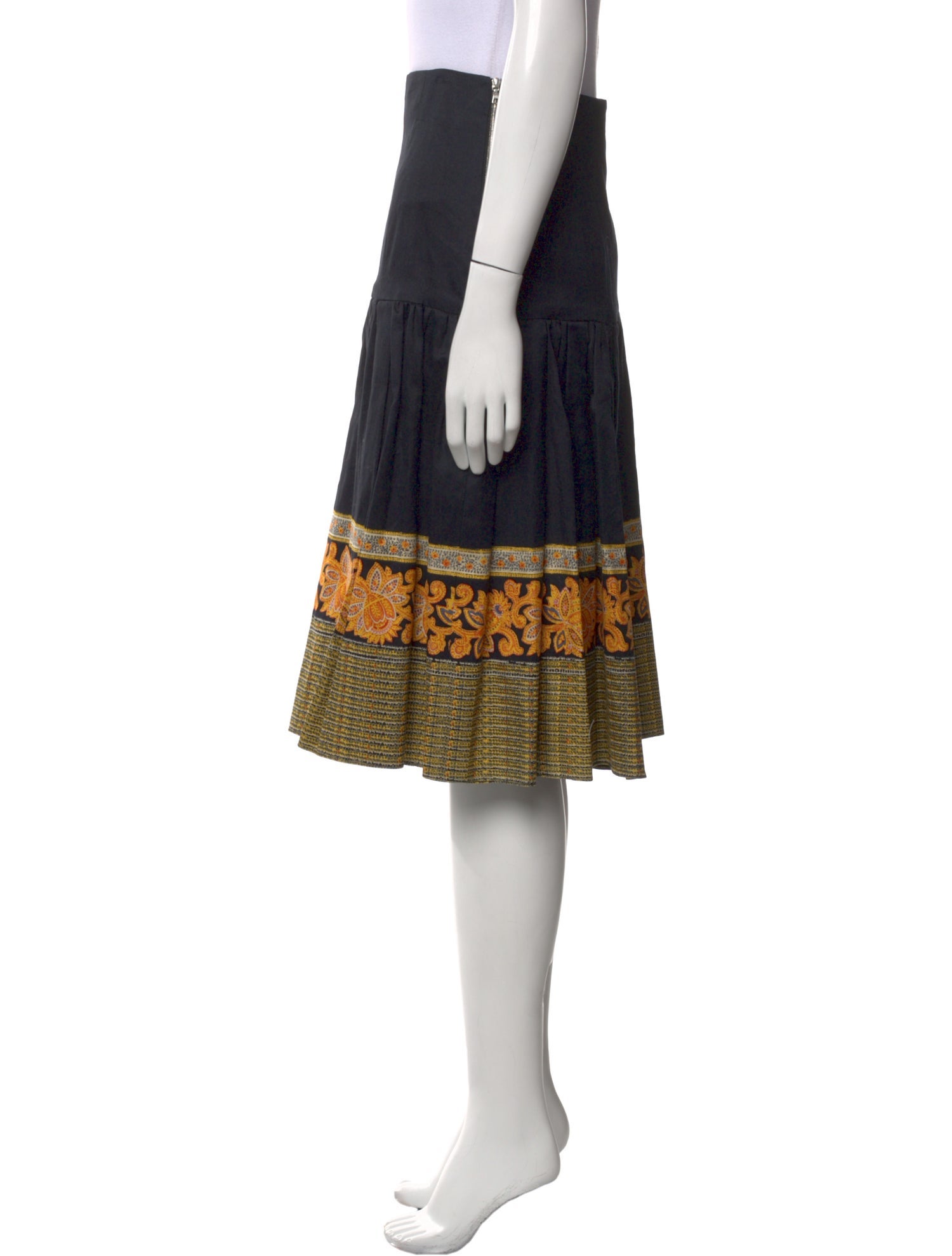 Suno Graphic Print Knee-Length Skirt