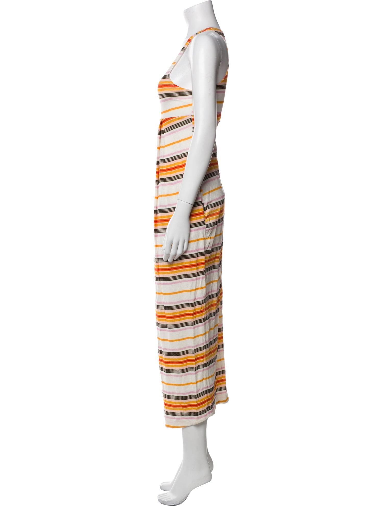 Suno Striped Long Dress