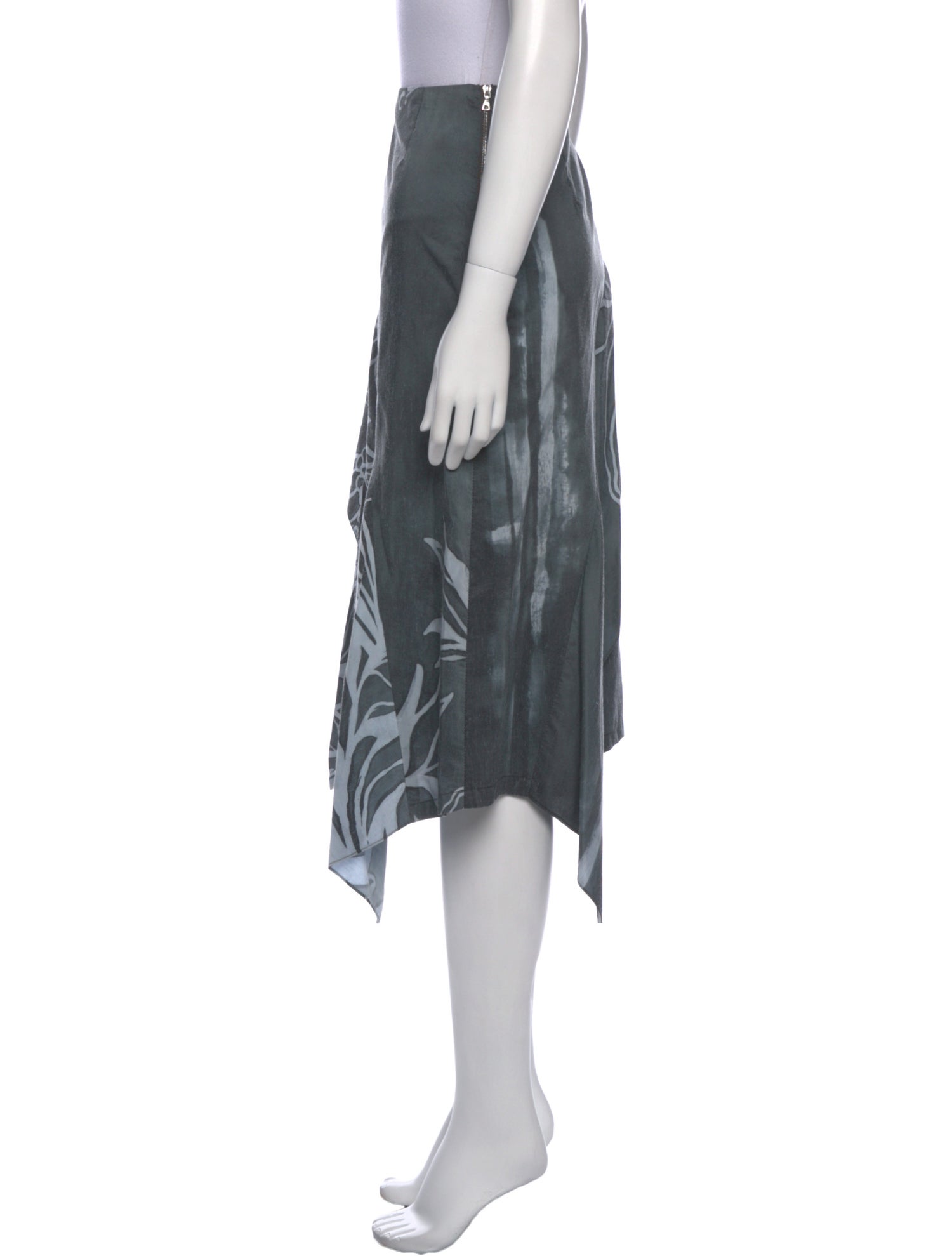 Suno Printed Midi Length Skirt