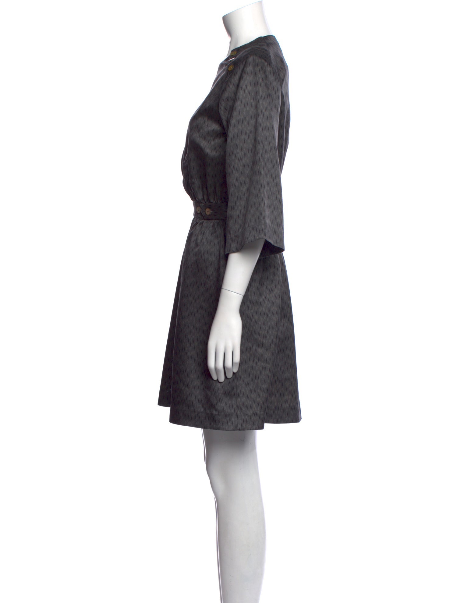Suno Crew Neck Mini Dress