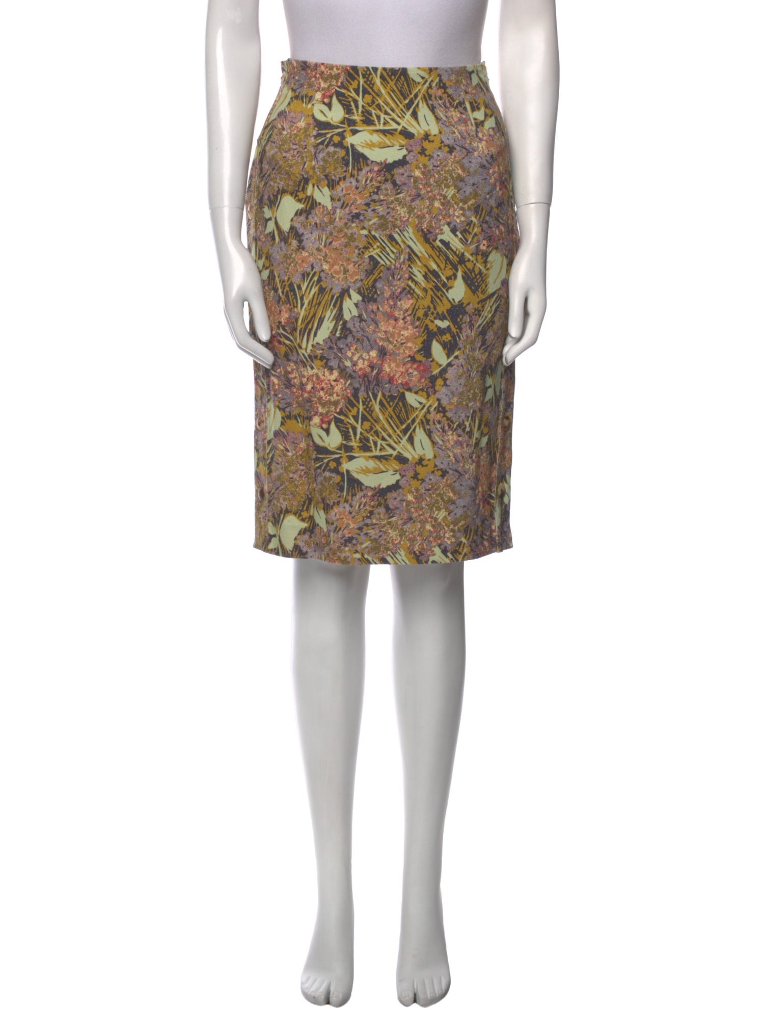 Suno Printed Knee-Length Skirt