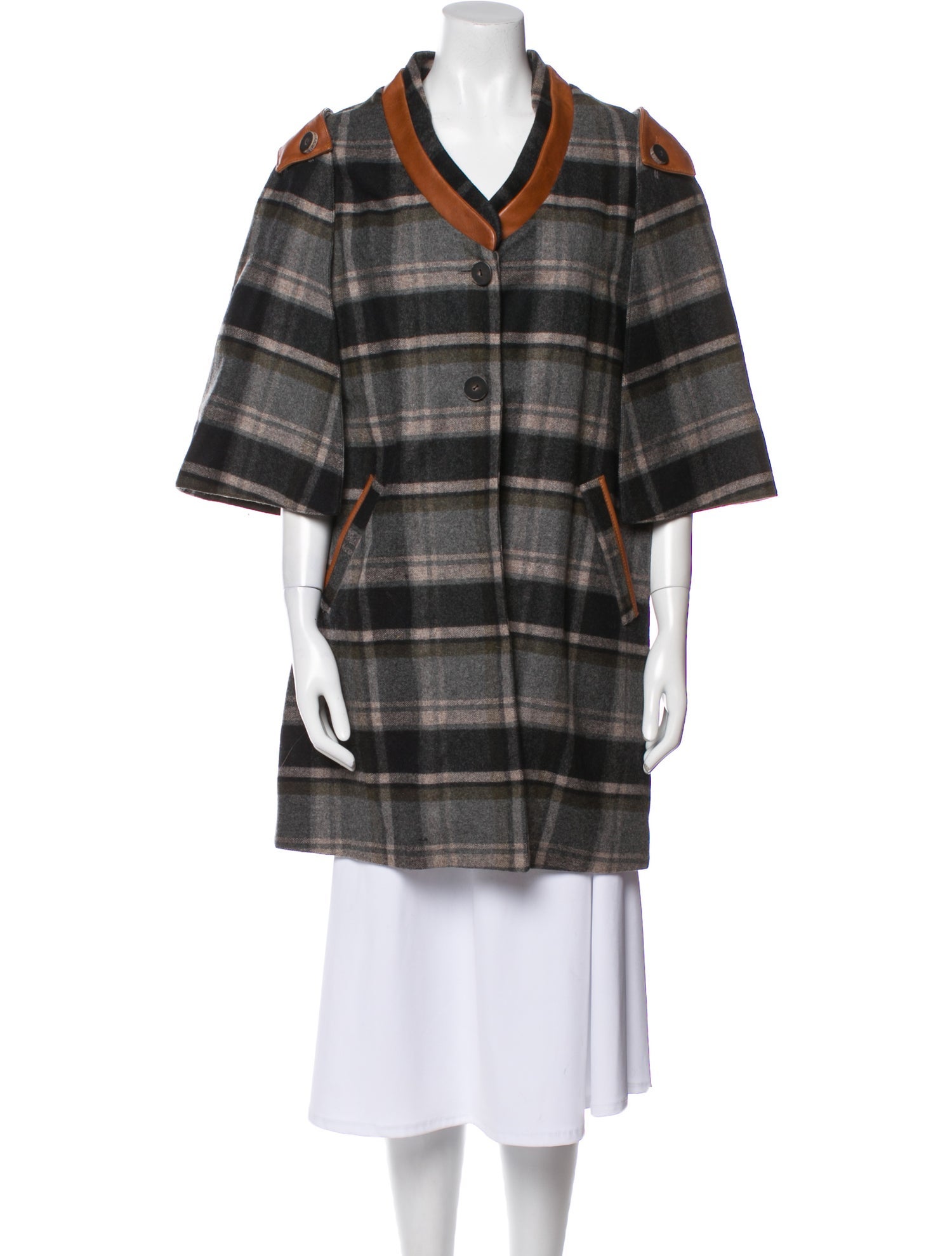 Suno Plaid Print Coat