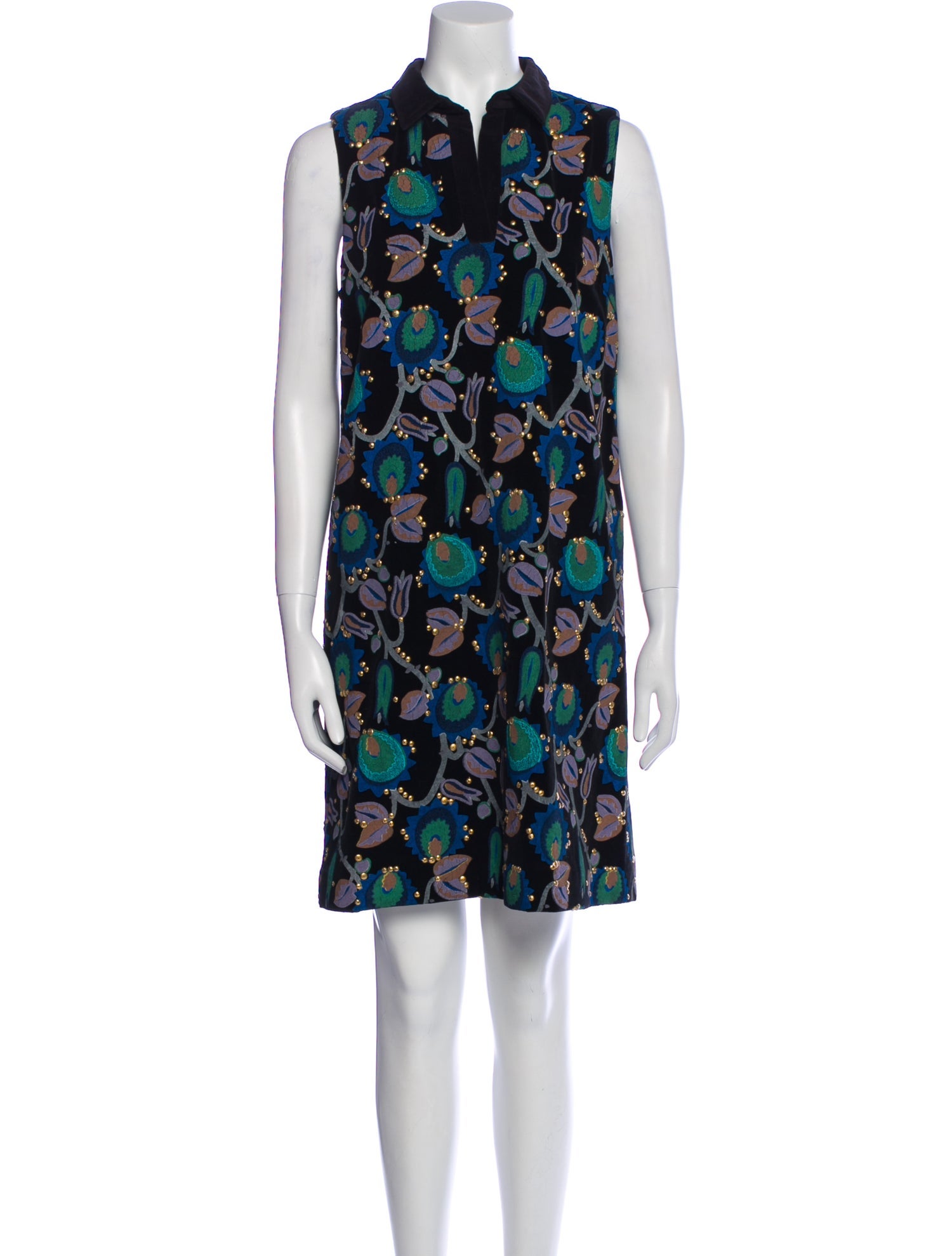 Suno Floral Print Mini Dress