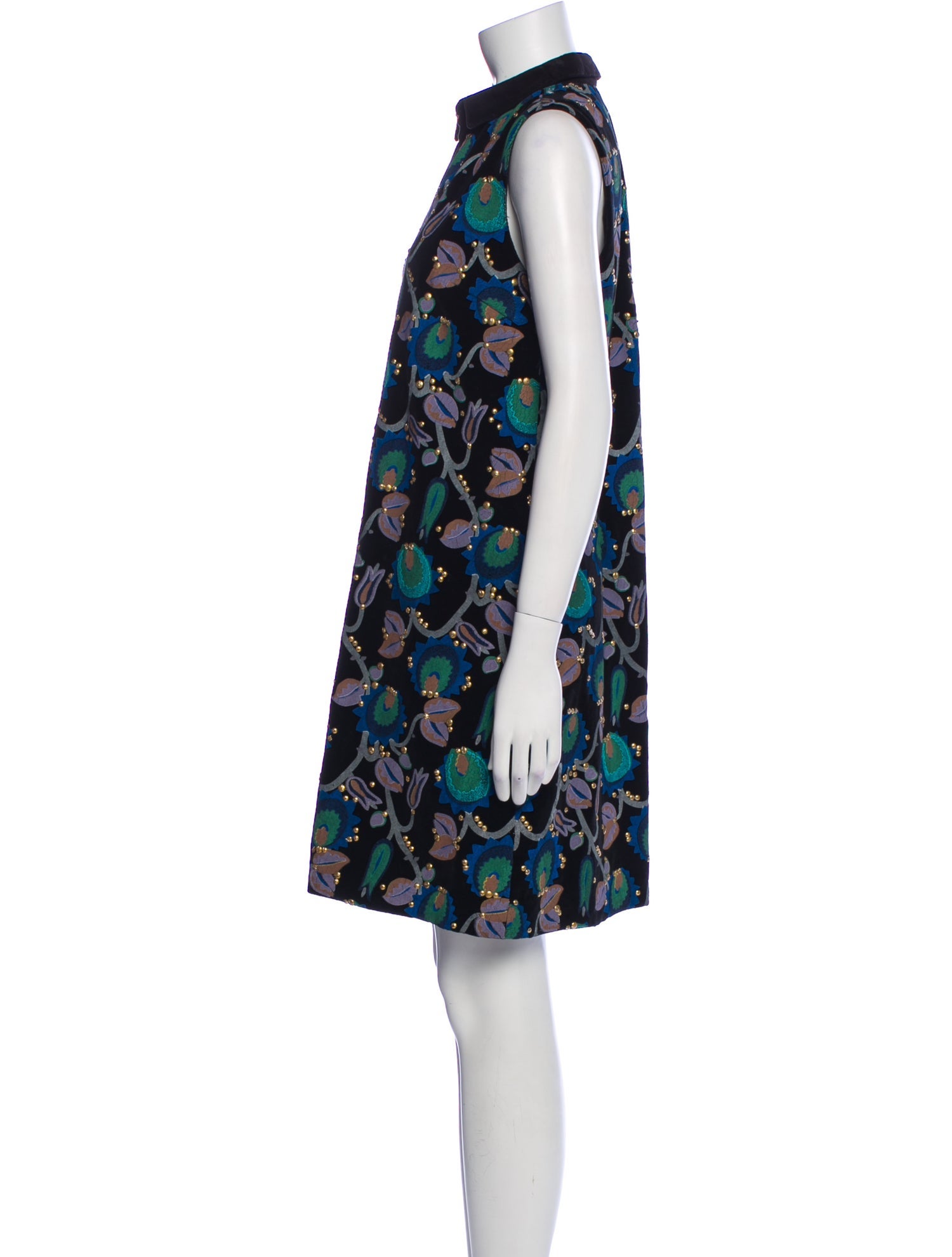 Suno Floral Print Mini Dress