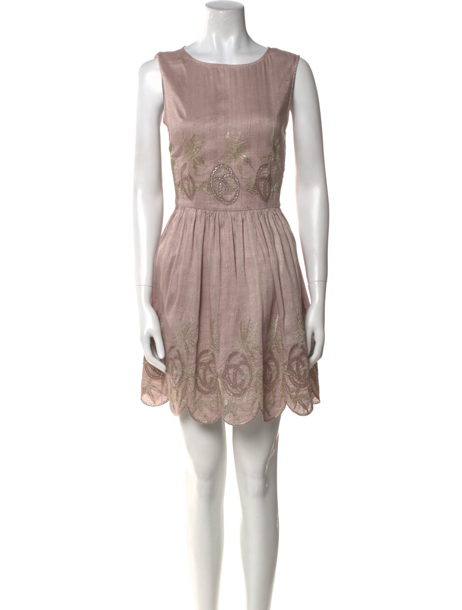 Suno Scoop Neck Mini Dress