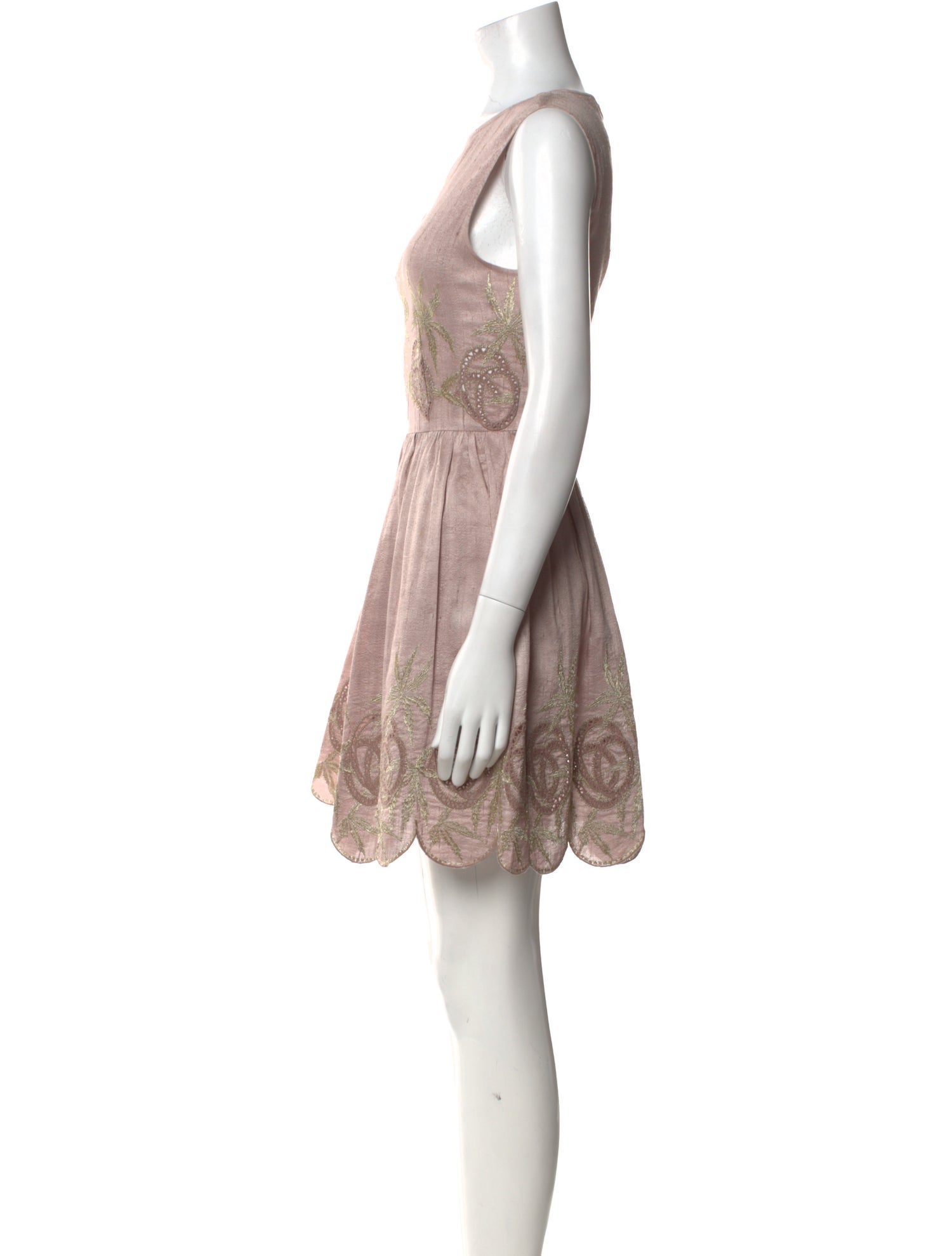 Suno Scoop Neck Mini Dress