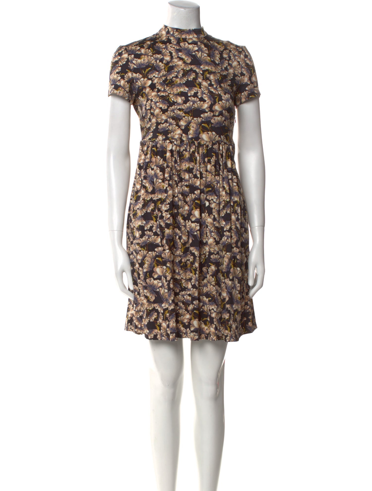 Suno Floral Print Mini Dress