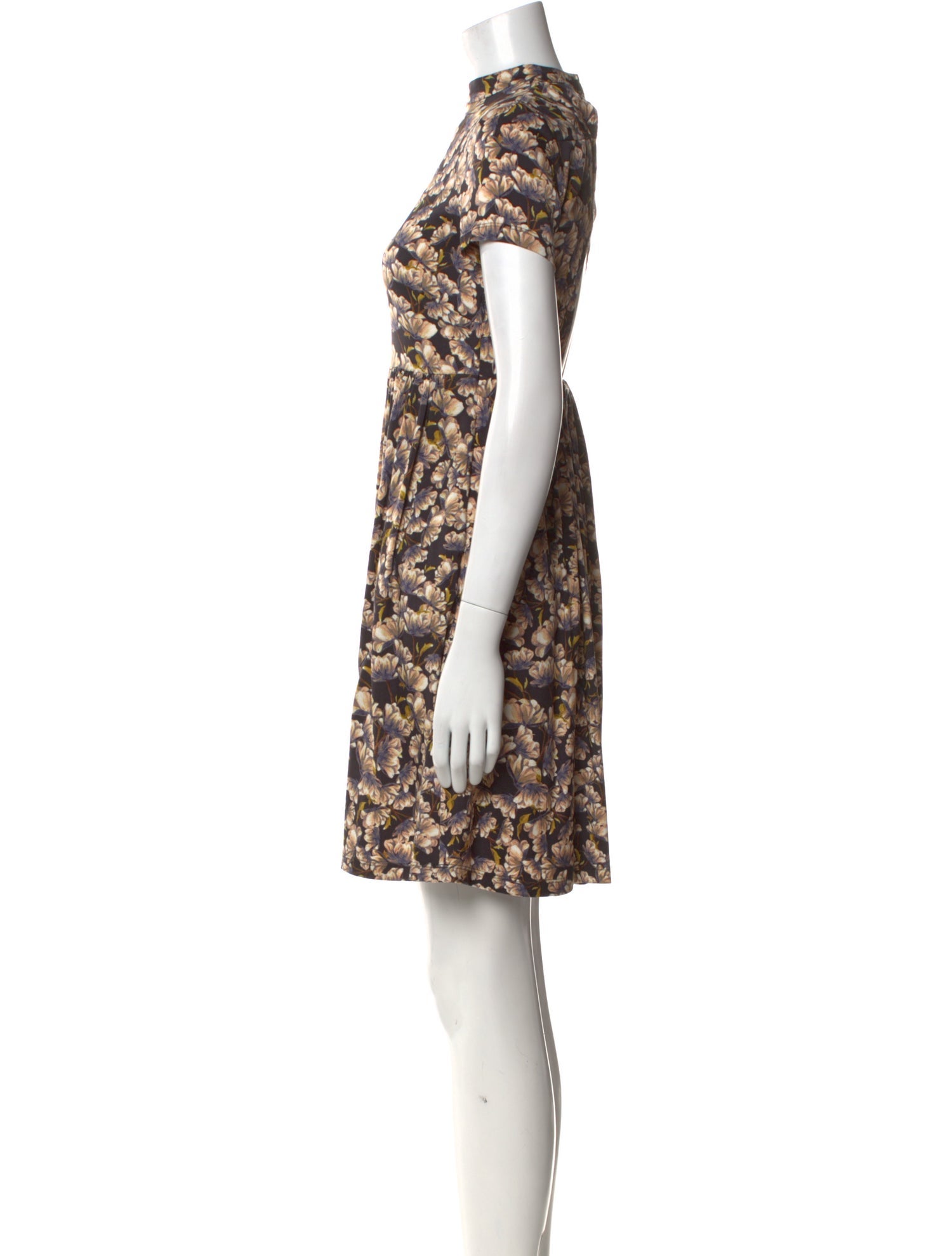 Suno Floral Print Mini Dress