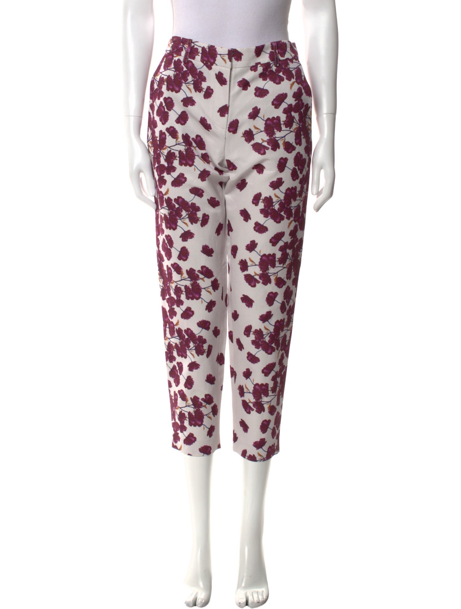 Suno Floral Print Straight Leg Pants