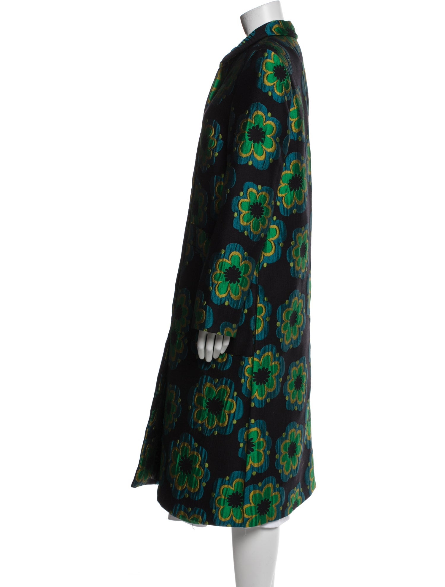 Suno Floral Print Trench Coat