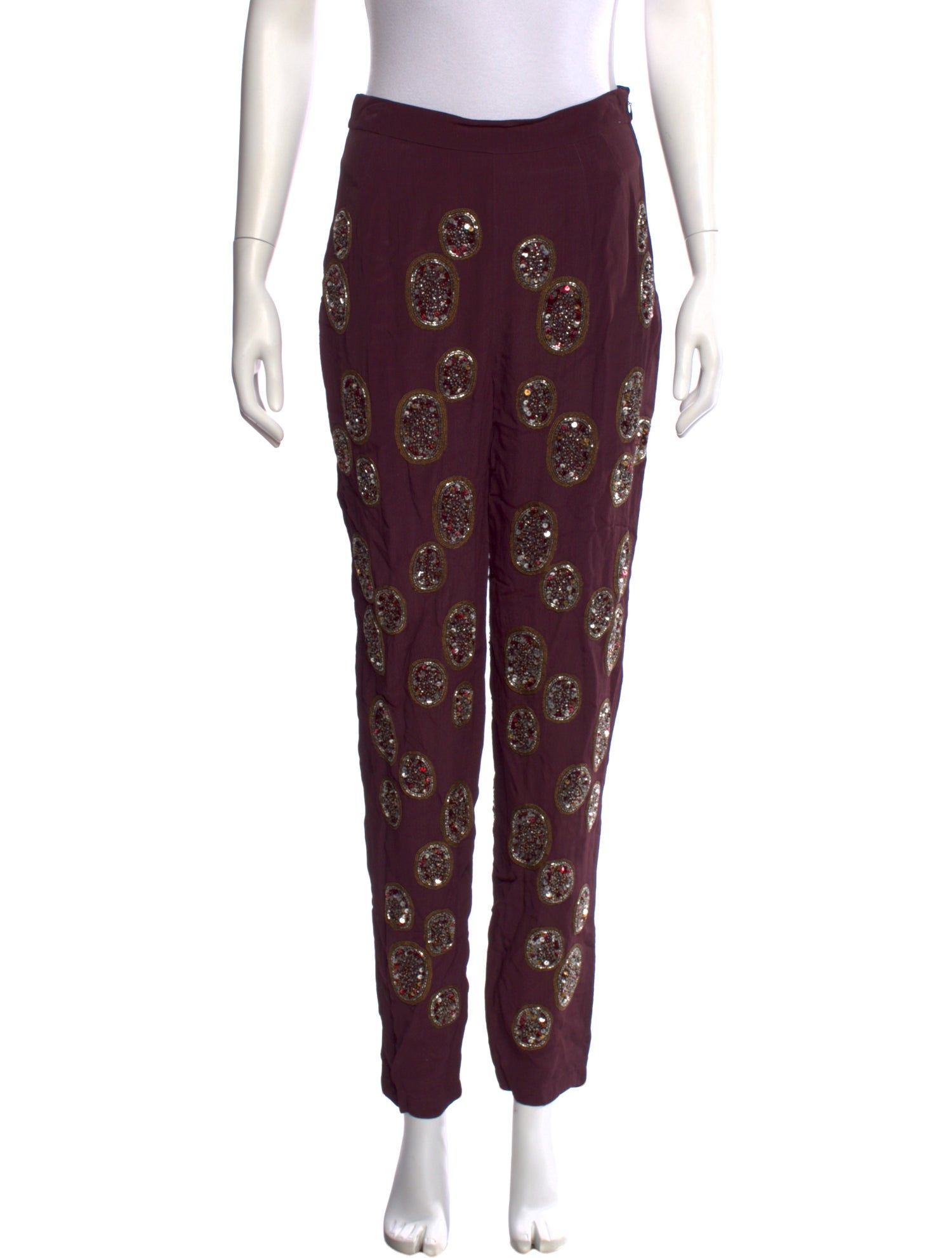 Suno Floral Print Straight Leg Pants
