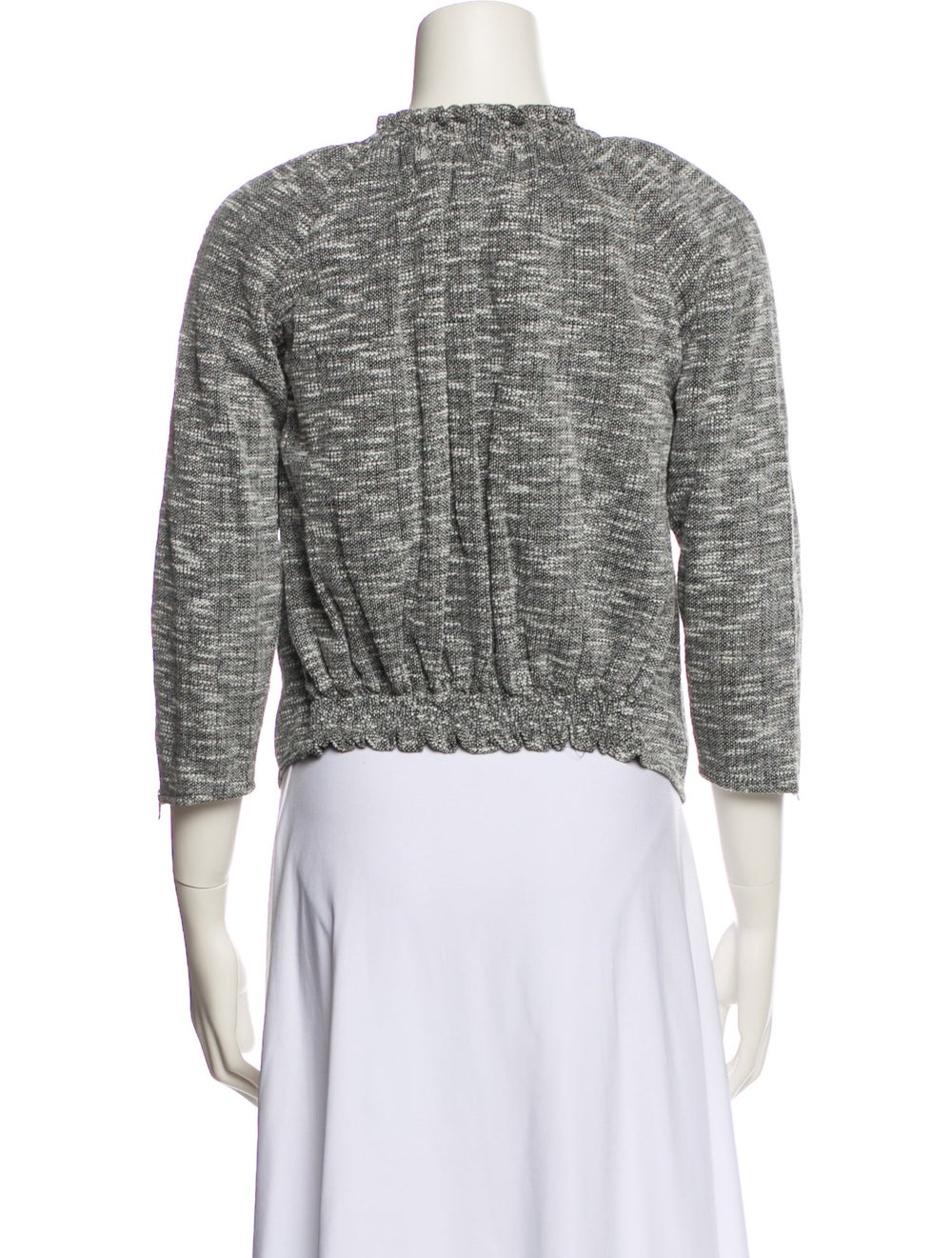 Suno Evening Jacket Tweed Pattern Stand Collar - image 3