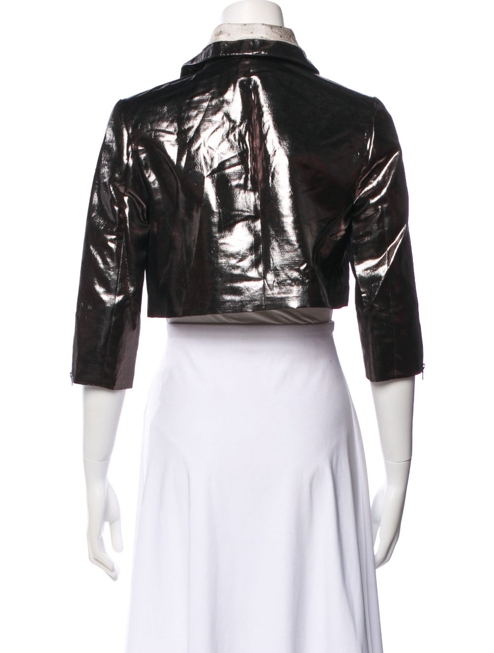 Suno Colorblock Pattern Biker Jacket - image 3
