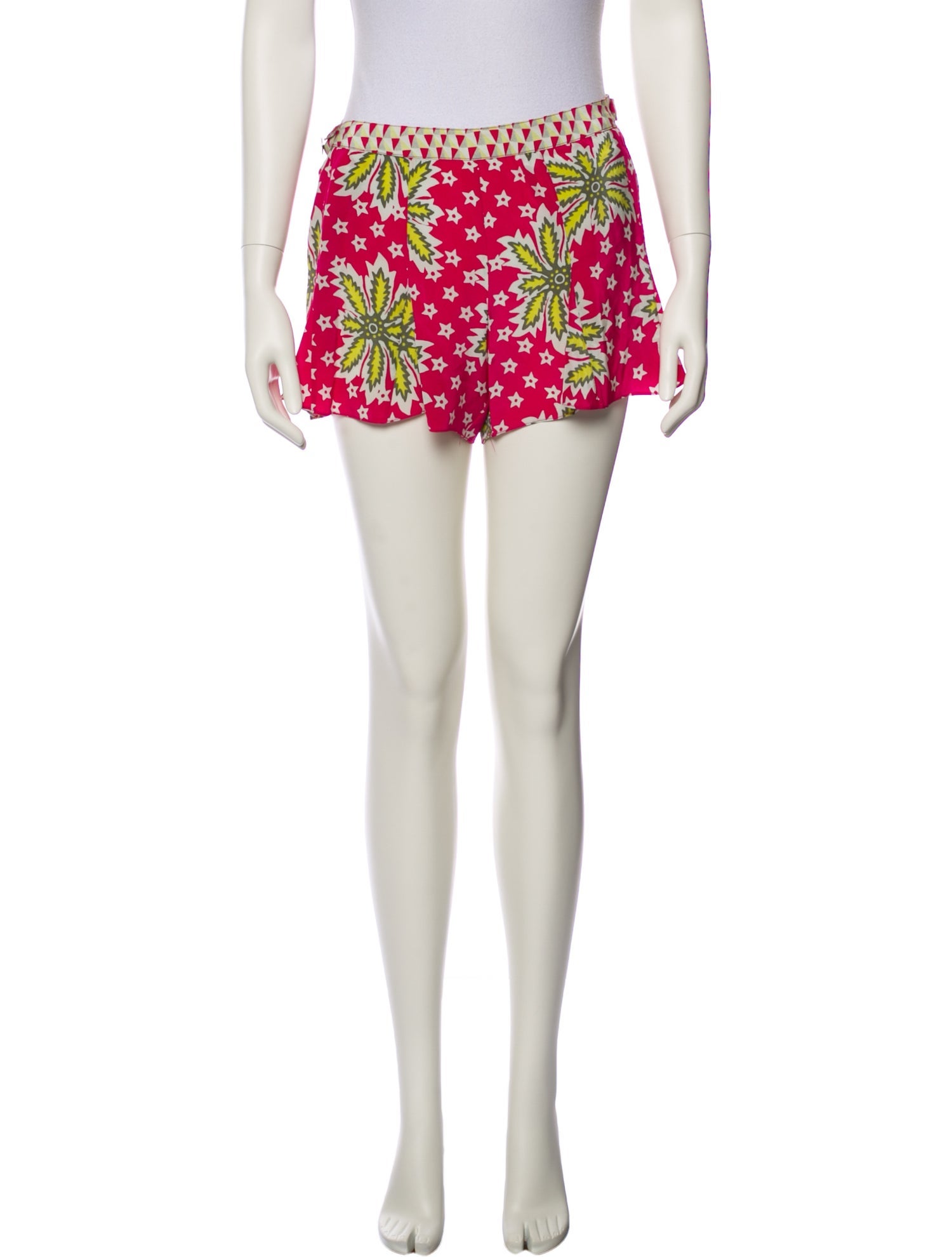 Suno Floral Print Mini Shorts