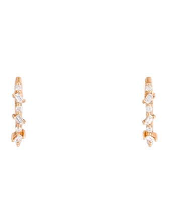 Suneera 18K Diamond Huggie Earrings
