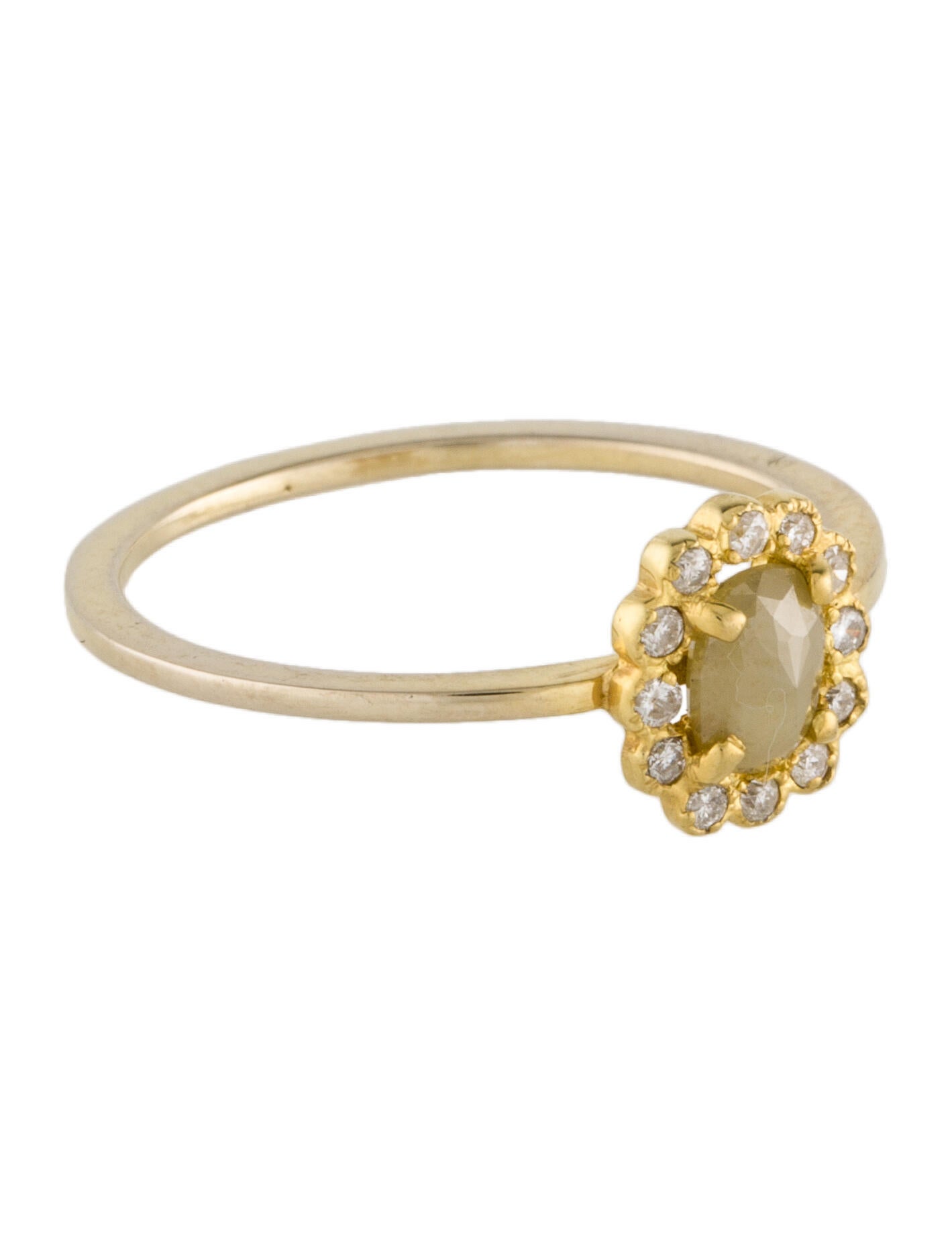 Suneera 18K Diamond Halo Cocktail Ring.