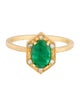 Suneera 14K 1.24ctw Emerald & Diamond Engagement Ring