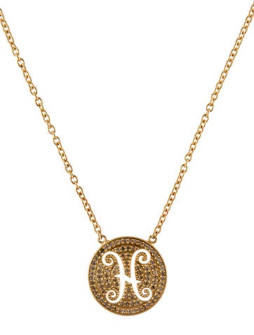 Suneera Pendant Necklace Champagne Diamond Pisces