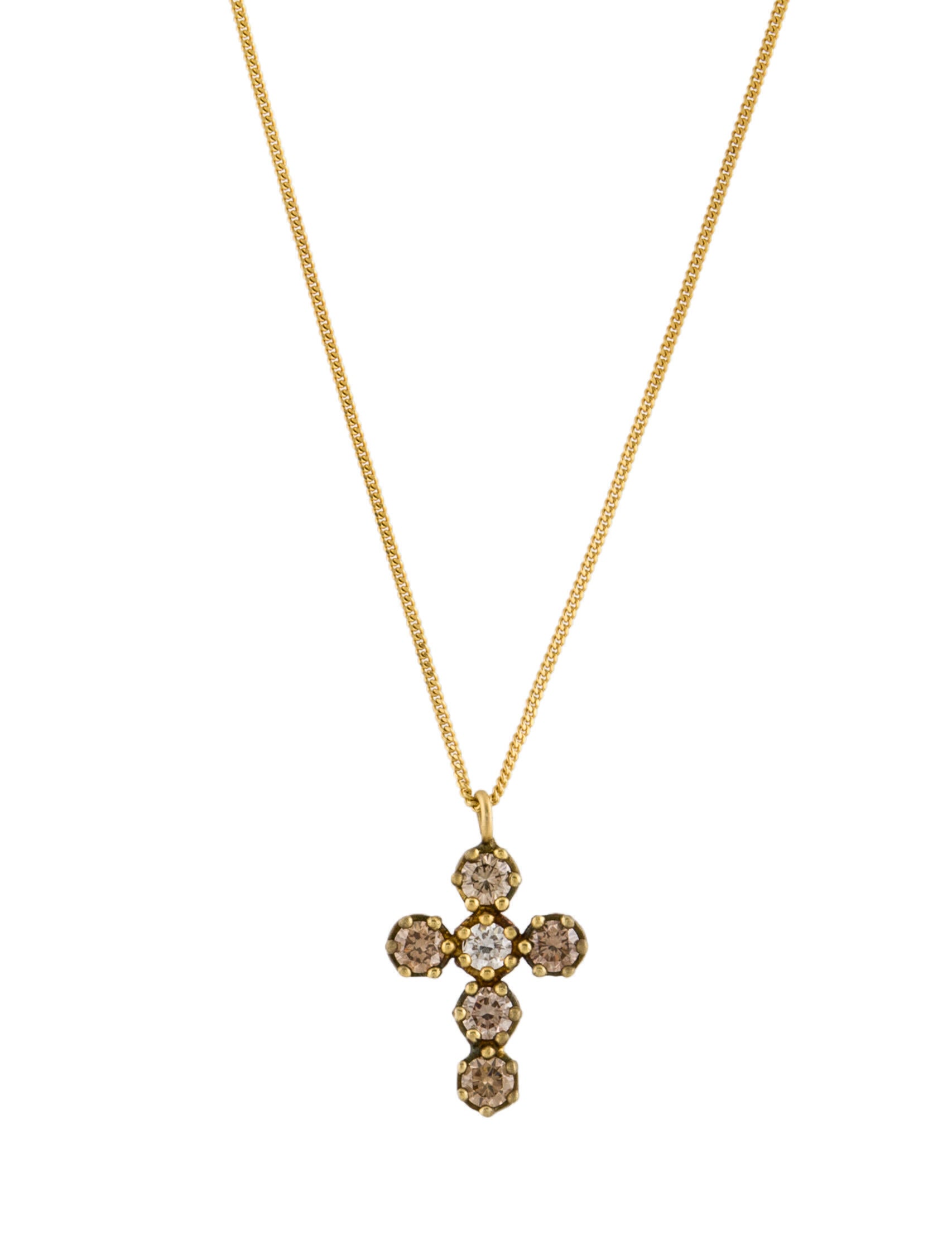 Suneera 14K Diamond Cross Pendant Necklace