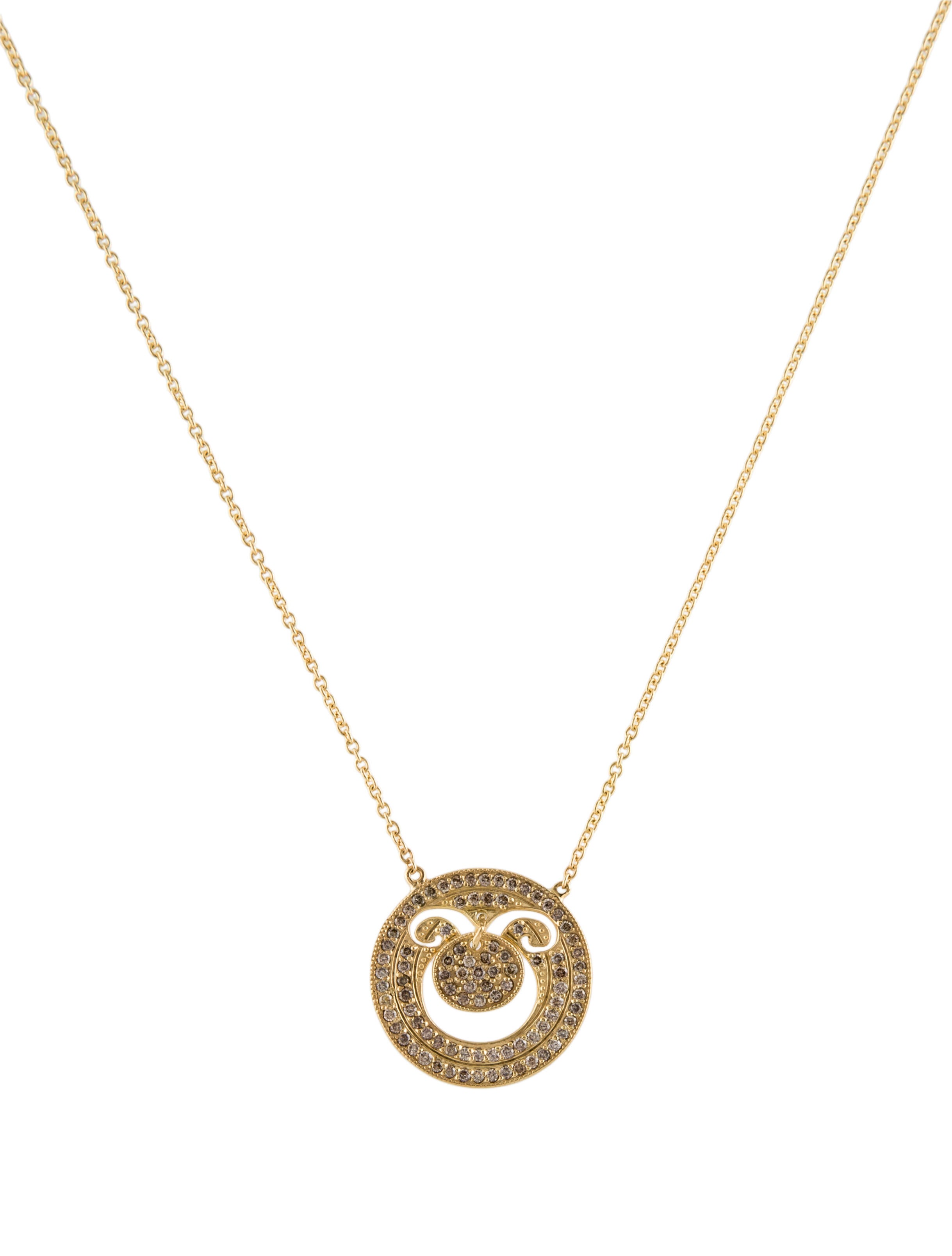 Suneera Champagne Diamond Taurus Pendant Necklace