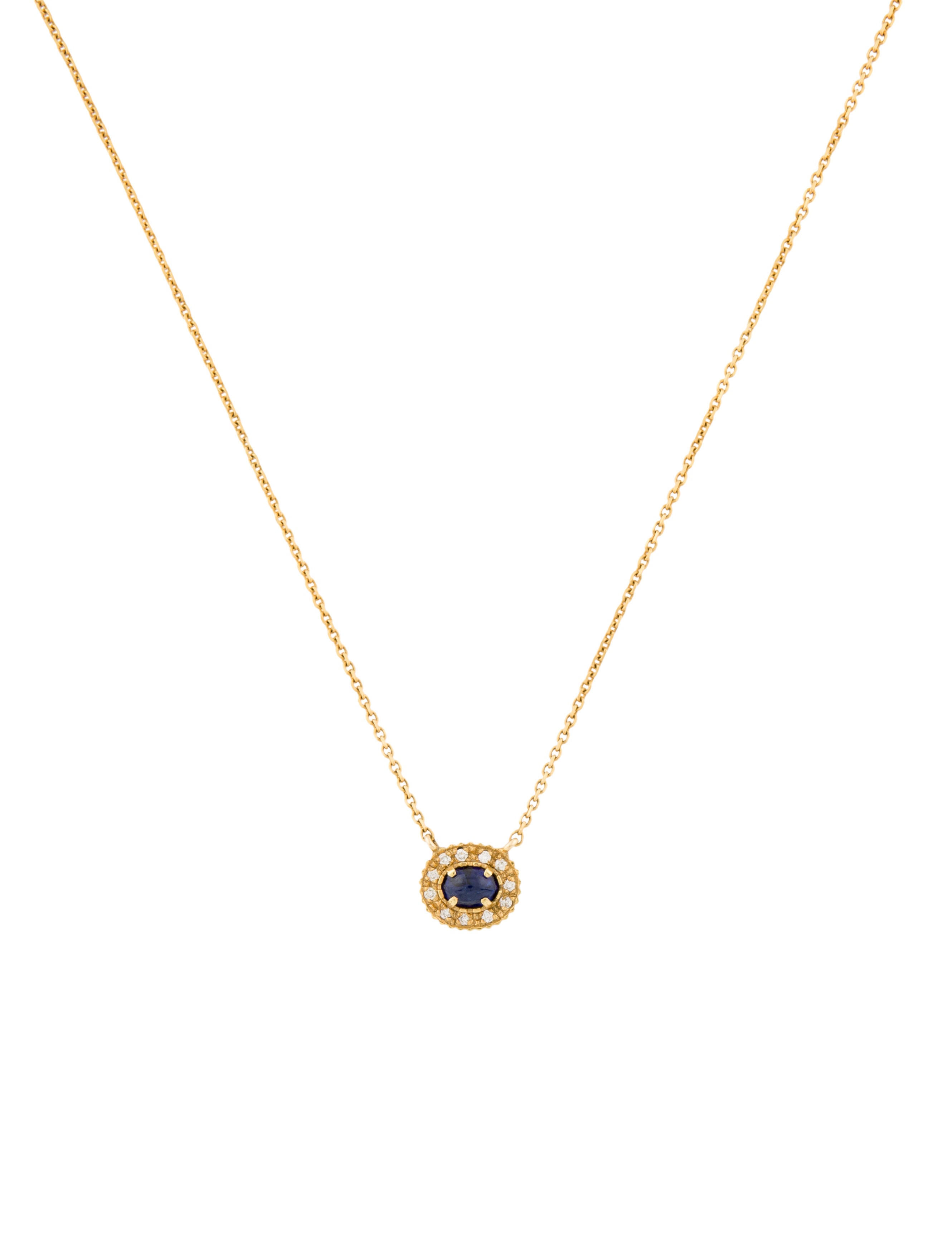 Suneera 14K Sapphire & Diamond Pendant Necklace