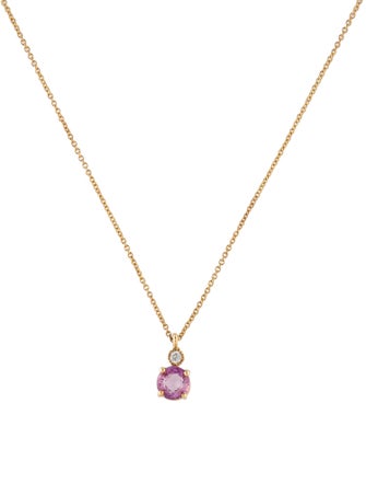 Suneera 14K Sapphire & Diamond Pendant Necklace