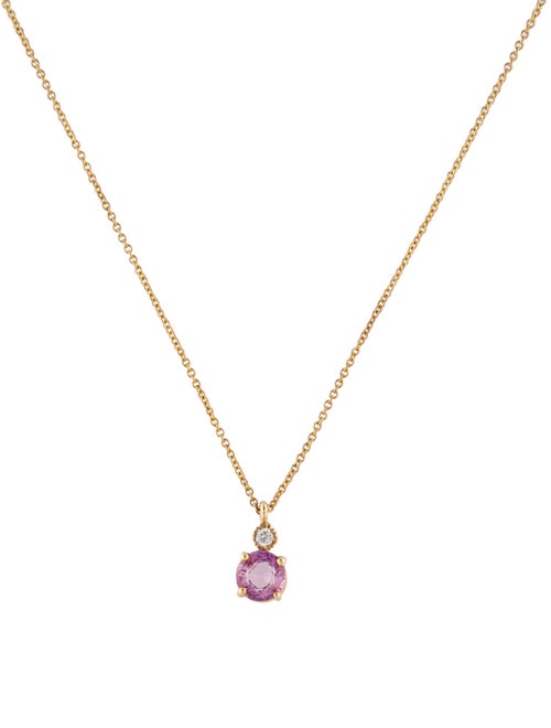 Suneera 14K Sapphire & Diamond Pendant Necklace