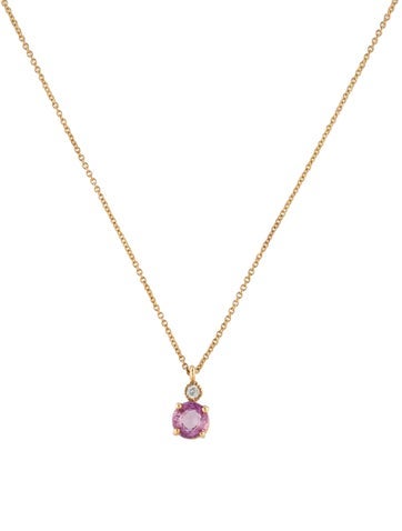 Suneera Pendant Necklace 14K Sapphire & Diamond