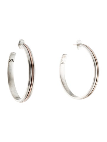 Suneera Hoop Two-Tone Earrings