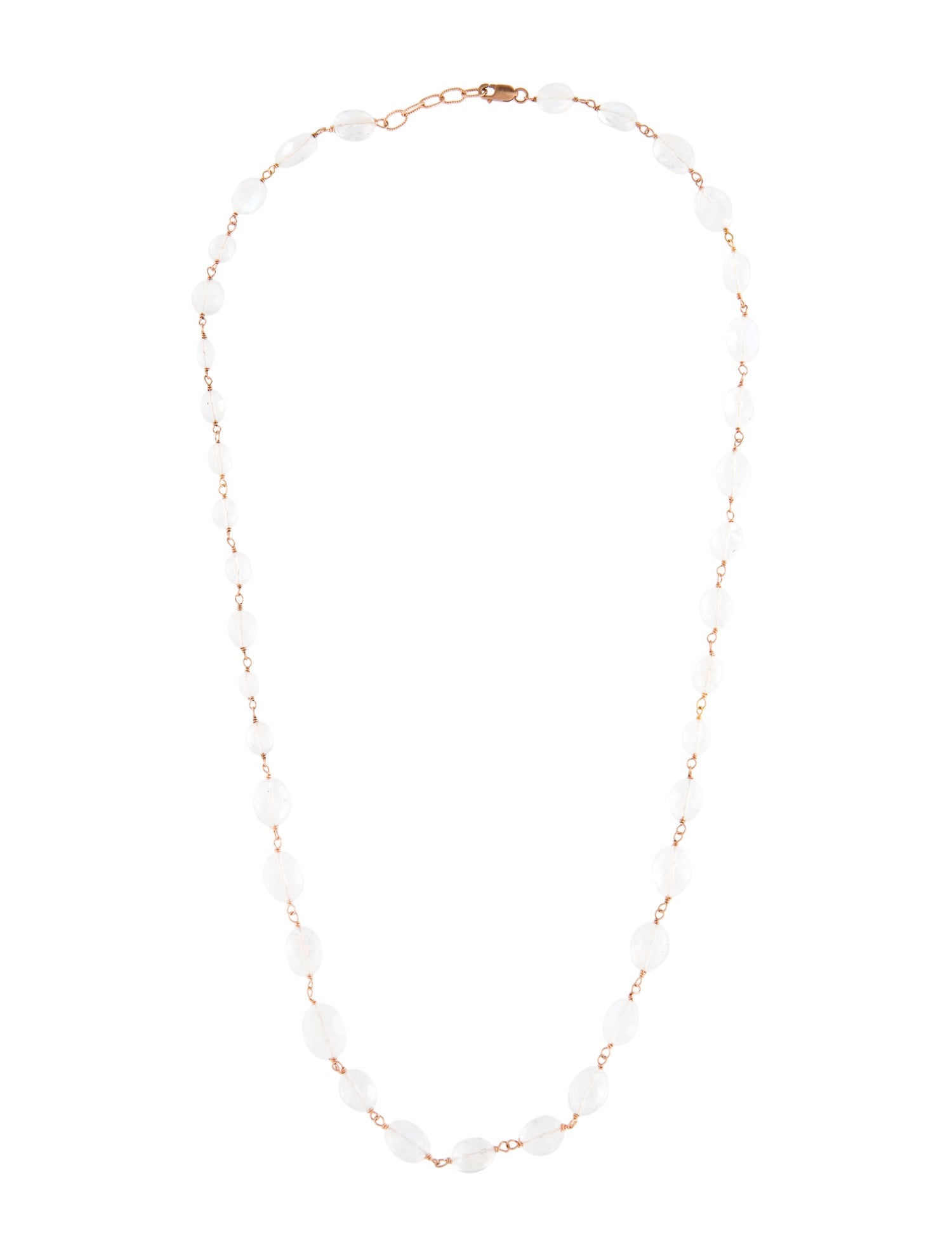 Suneera 14K Moonstone Labradorite Bead Necklace