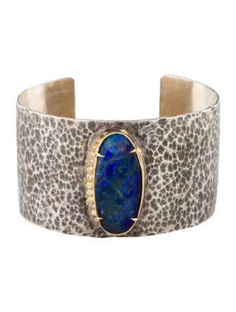 Suneera Two-Tone Boulder Opal & Diamond Cuff