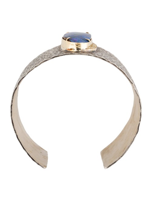 Suneera Two-Tone Boulder Opal & Diamond Cuff