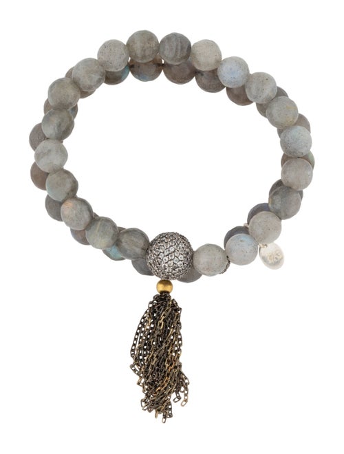 Suneera Labradorite, Topaz & Diamond Bead Bracelets