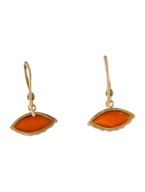 Suneera Carnelian & Diamond Drop Earrings
