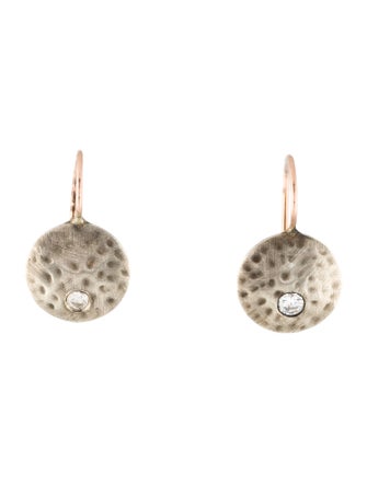 Suneera Diamond Disc Drop Earrings