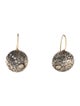 Suneera Diamond Hammered Drop Earrings