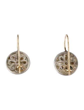 Suneera Diamond Hammered Drop Earrings