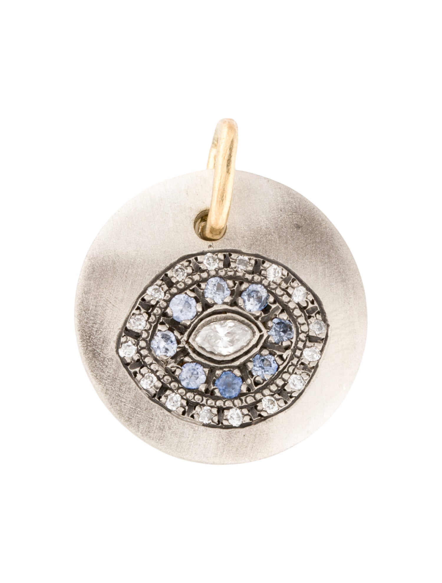 Suneera Sapphire & Diamond Evil Eye Pendant