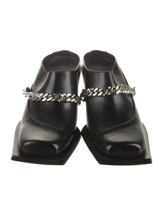 Sunni Sunni Leather Chain-Link Accents Loafers