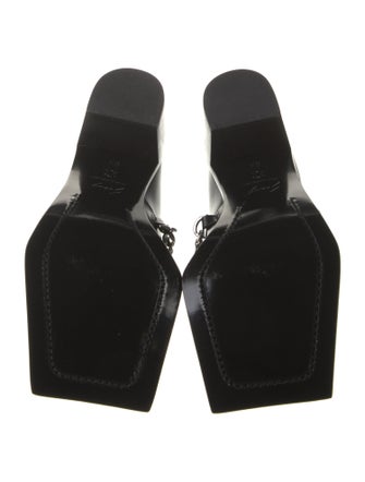 Sunni Sunni Leather Chain-Link Accents Loafers