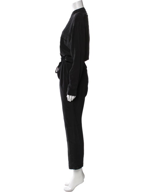 Superfine Silk Mock Neck Jumpsuit