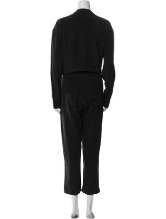 Superfine Silk Mock Neck Jumpsuit