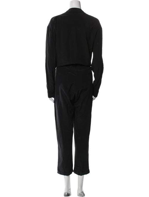 Superfine Silk Mock Neck Jumpsuit