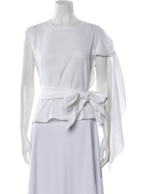 Super Yaya Crew Neck Three-Quarter Sleeve Crop Top