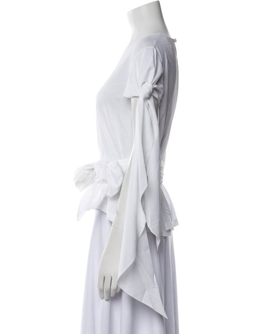 Super Yaya Crew Neck Three-Quarter Sleeve Crop Top