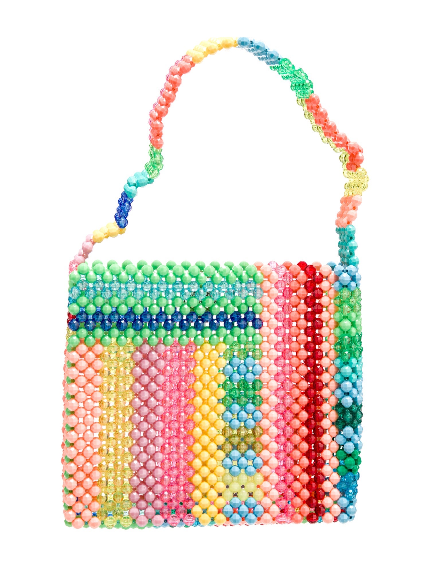SUSAN ALEXANDRA レインボー ミニハンドバッグ ＄ Susan Alexandra Rainbow Mini Handbag Light Blue Beaded Cloud
